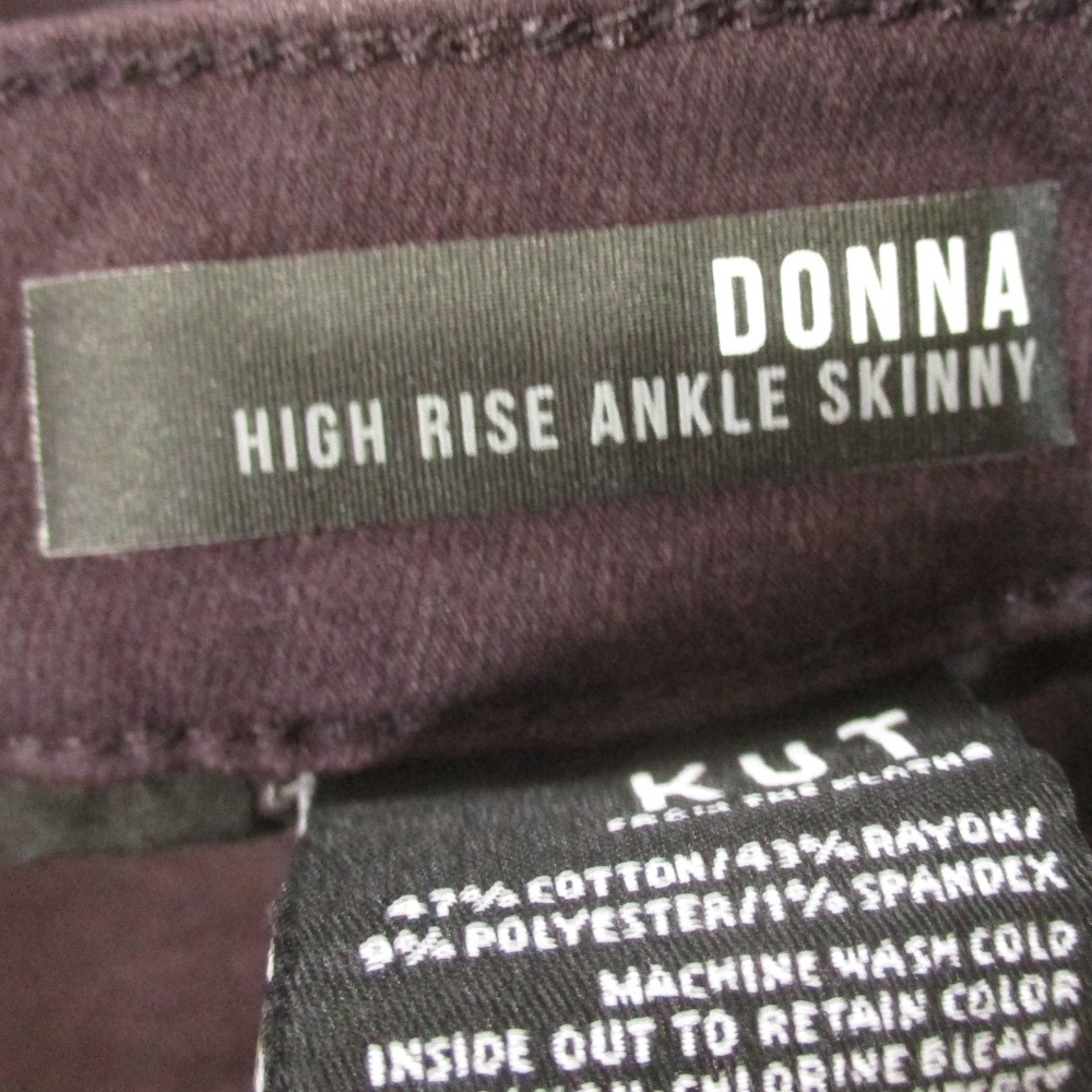 Kut From The Kloth Jeans Women's‎ 8 Purple Donna High Rise Ankle Skinny Denim - Picture 8 of 10